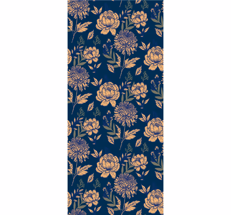 Hallway wallpaper navy elegant design - TenStickers