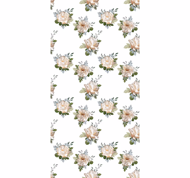 Hallway wallpaper delicate white arrangement - TenStickers