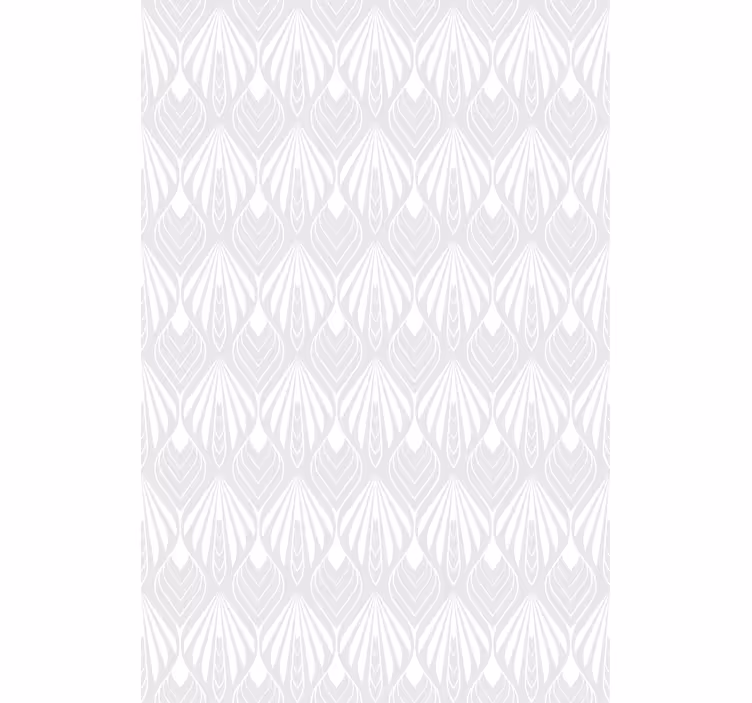 Nordic wallpaper white and grey leaves pattern - TenStickers