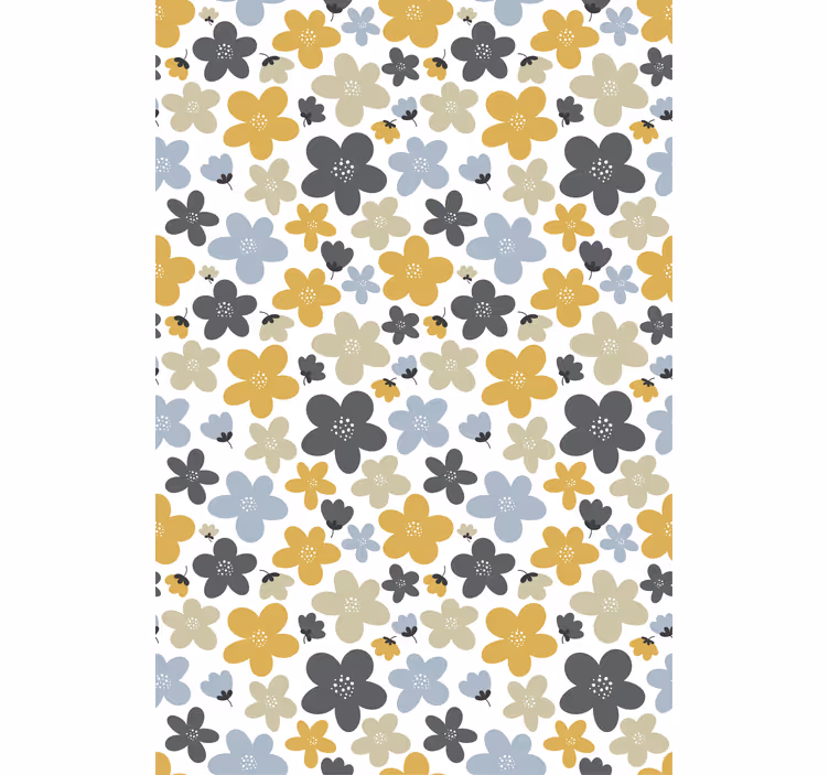 Nordic wallpaper in pastel abstract flowers - TenStickers