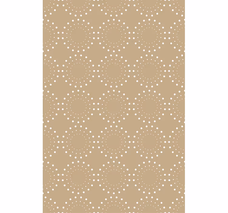 Nordic wallpaper light beige with white circles - TenStickers
