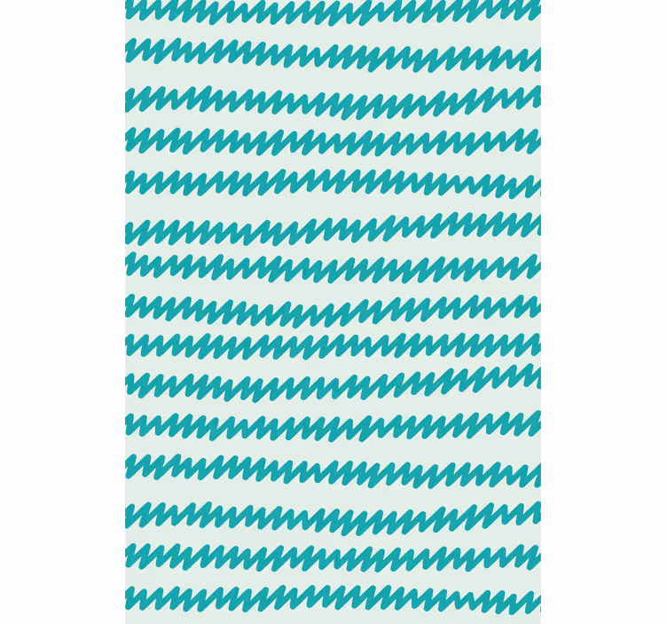 Nordic wallpaper in aquamarine and white zigzag - TenStickers