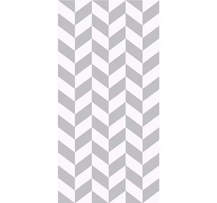 Nordic wallpaper white and grey herringbone pattern - TenStickers