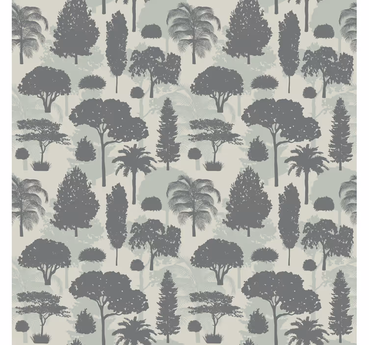 Nordic wallpaper featuring nordic style tree patterns - TenStickers