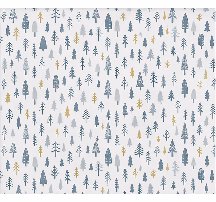 Nordic wallpaper winter forest scene - TenStickers