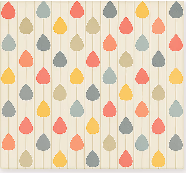 Nordic wallpaper colourful cascading raindrops - TenStickers