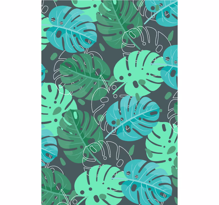 Living area wallpaper tropical leaf design - TenStickers