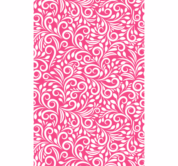Living area wallpaper floral swirl design - TenStickers