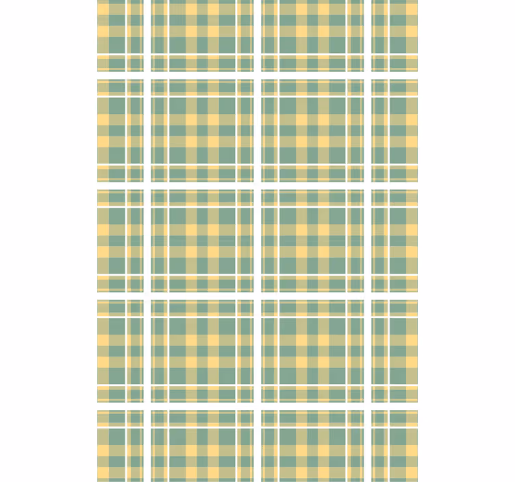 Living area wallpaper in checkered pattern fabric - TenStickers