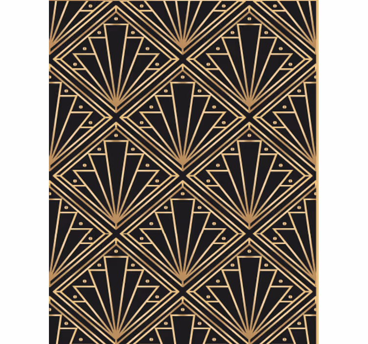 Living area wallpaper in art deco style - TenStickers