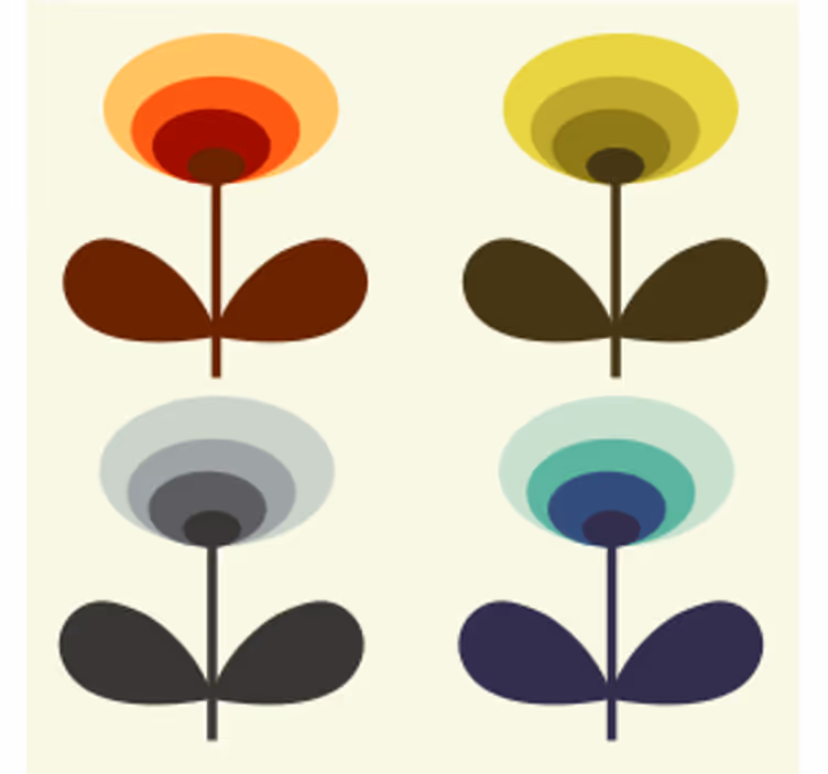 Retro wallpaper 70s vintage style - TenStickers
