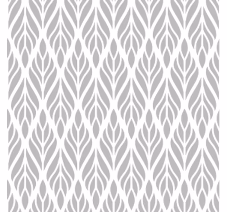 Retro wallpaper ethnic floral grey design - TenStickers