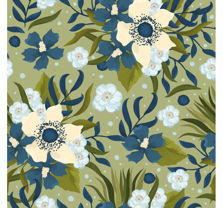 Flowers wallpaper summer colorful flower pattern - TenStickers