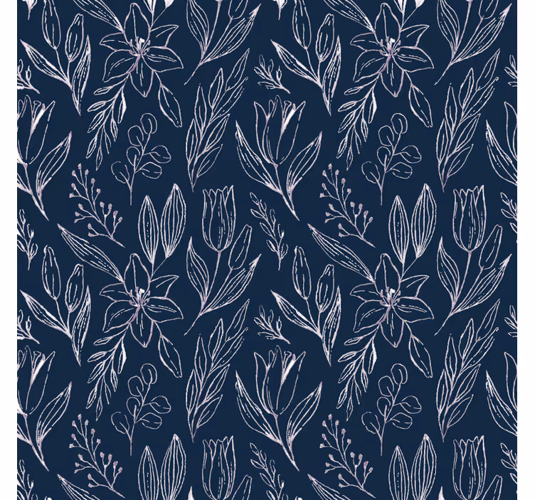 Flowers wallpaper lilies seamless pattern design - TenStickers