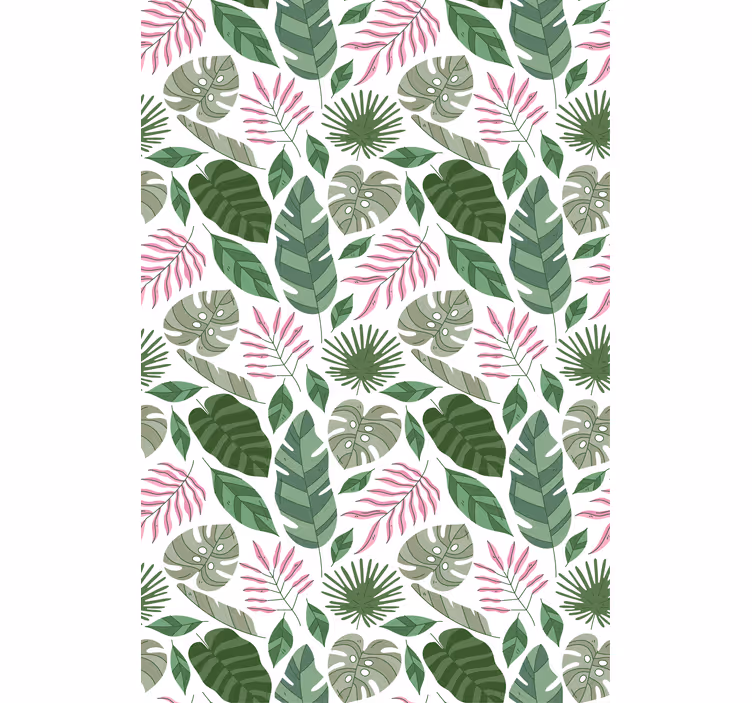 Living area wallpaper tropical greenery design - TenStickers