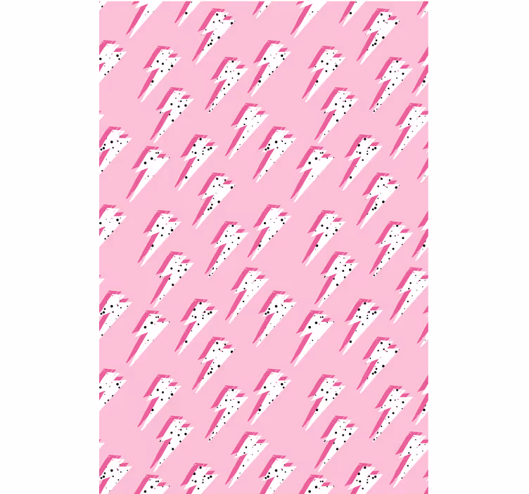 Contemporary wallpaper pink lightning bolt design - TenStickers