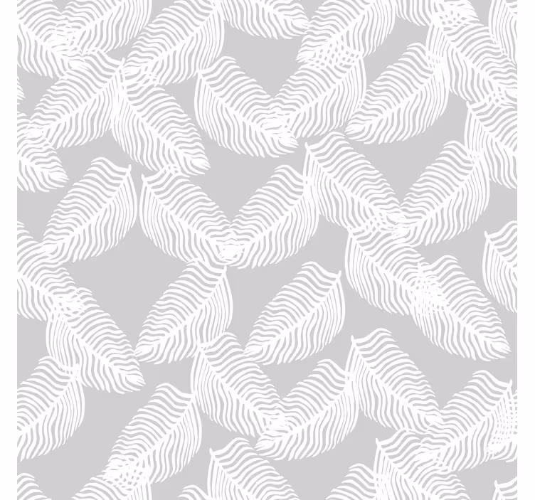 Contemporary wallpaper in grey minimalist floral - TenStickers