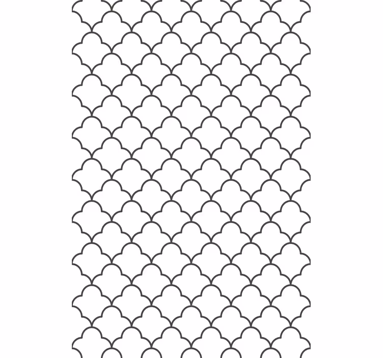 Contemporary wallpaper with stylized curved design - TenStickers