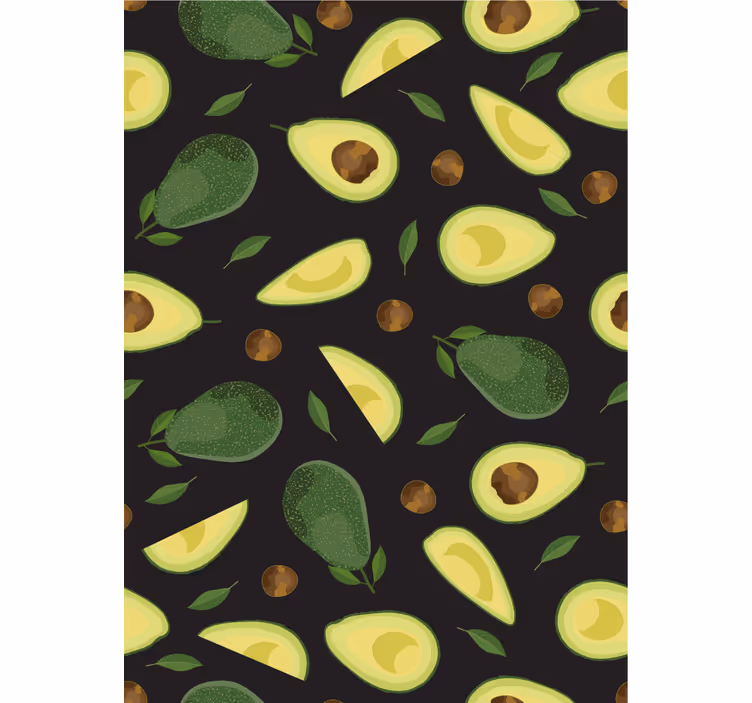 Kitchen wallpaper avocado design - TenStickers