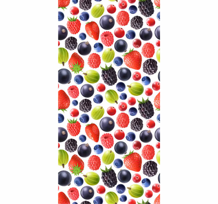 Kitchen wallpaper berry collection - TenStickers