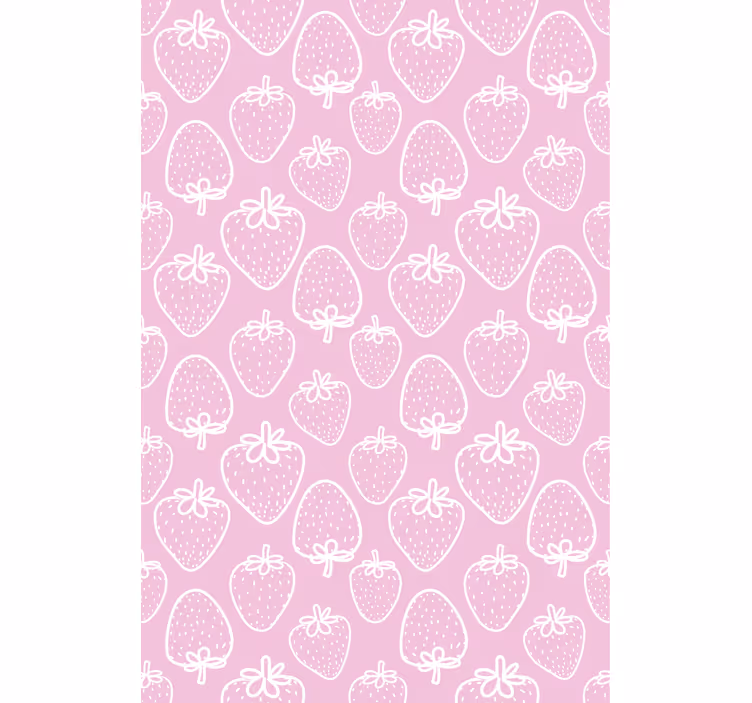 Kitchen wallpaper strawberry design - TenStickers