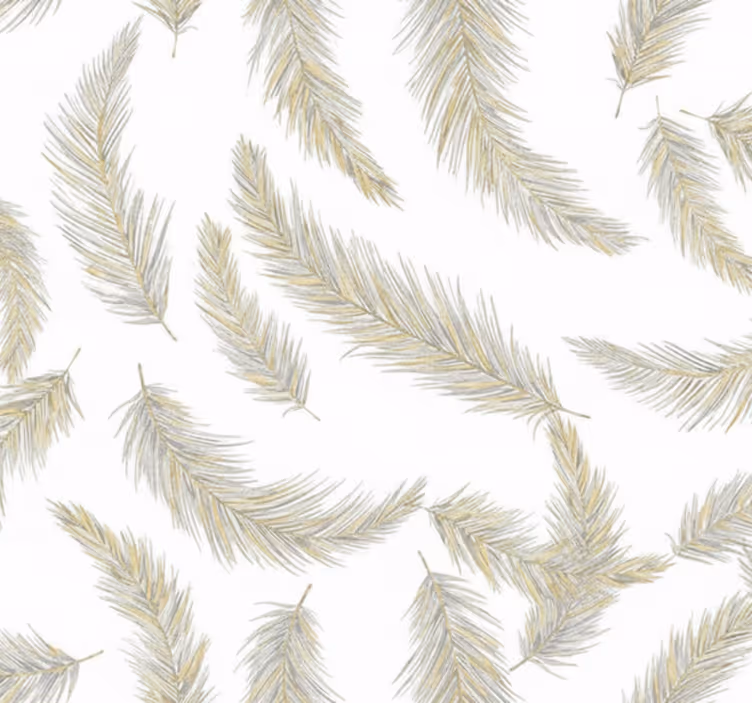 Living area wallpaper grey feather drift - TenStickers