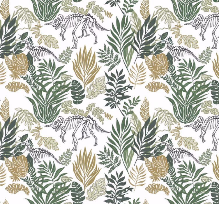 Living area wallpaper dinosaur theme - TenStickers
