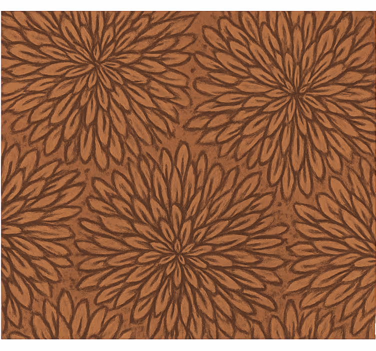 Wood effect wallpaper modern coral bloom burst - TenStickers