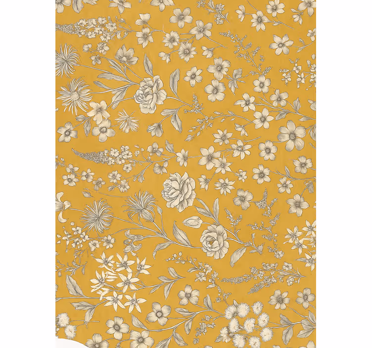 Master bedroom wallpaper vintage floral design - TenStickers
