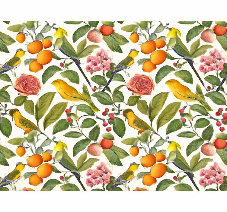 Living area wallpaper exotic jungle design - TenStickers