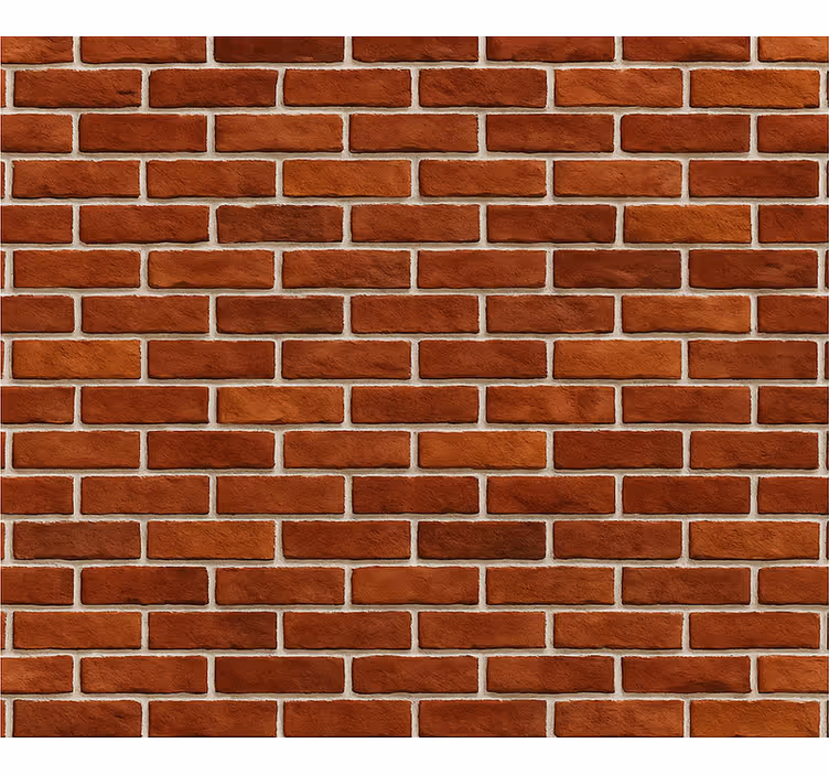 Living area wallpaper classic red brick texture - TenStickers