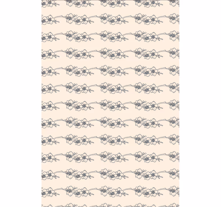 Floral wallpaper orchids nature line art - TenStickers