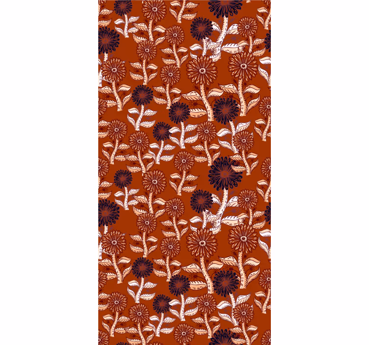 Floral wallpaper african abstract sunflower design - TenStickers