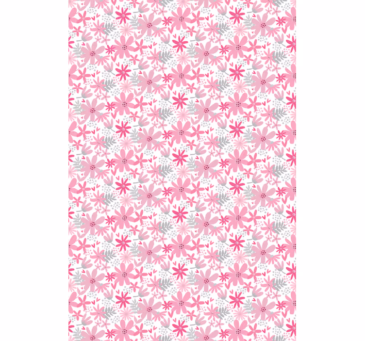Floral wallpaper flowerprint 'yambo' pink - TenStickers