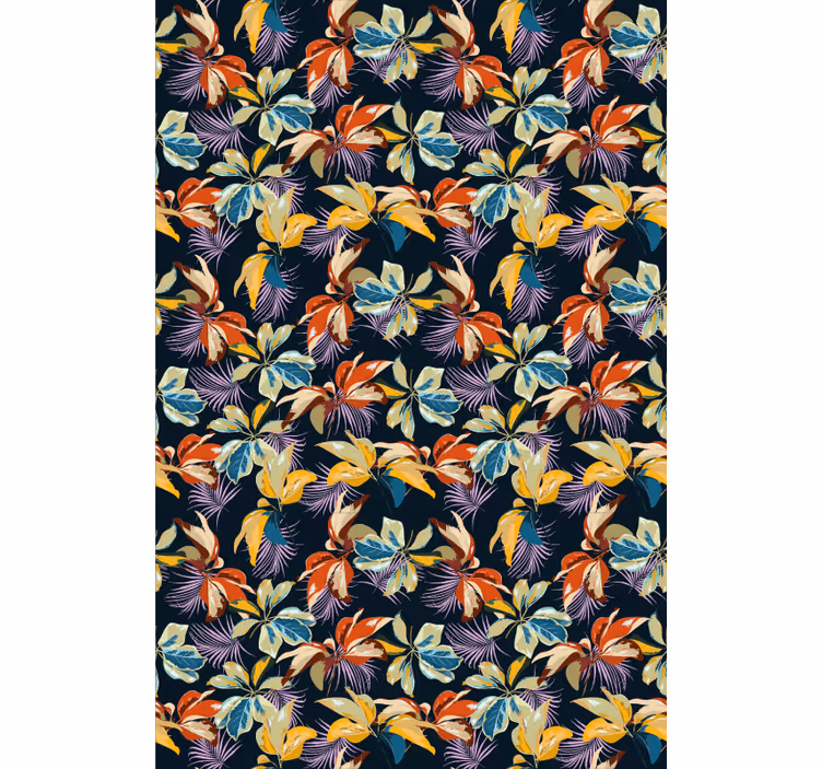 Floral wallpaper in tiger lily floral design - TenStickers