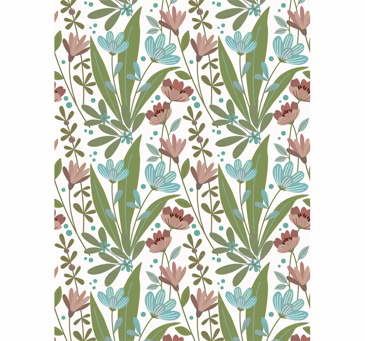 Floral wallpaper in granny chic floral style - TenStickers