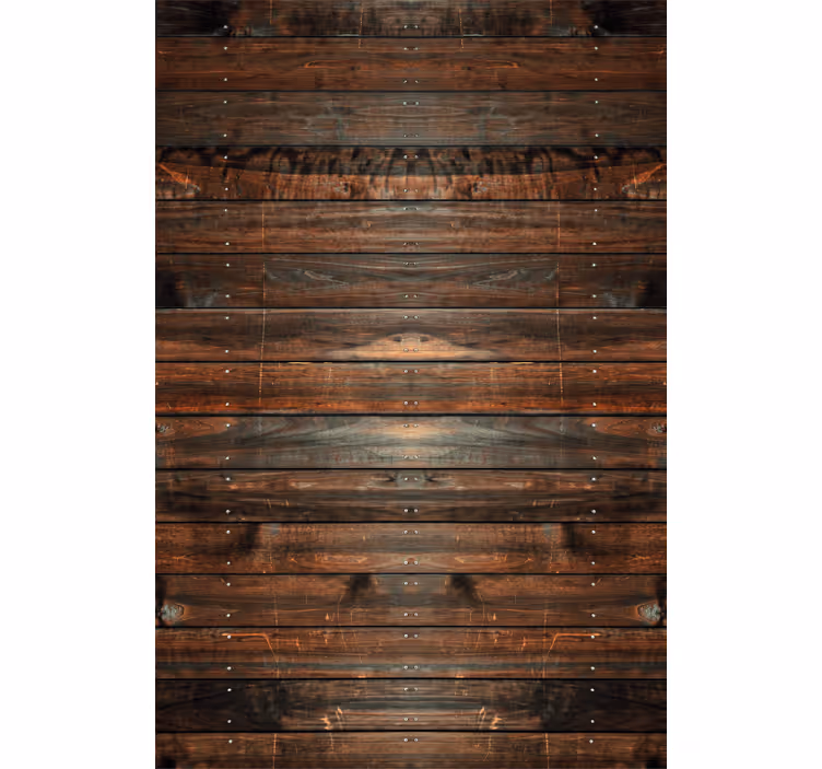 Master bedroom wallpaper in dark brown wood - TenStickers