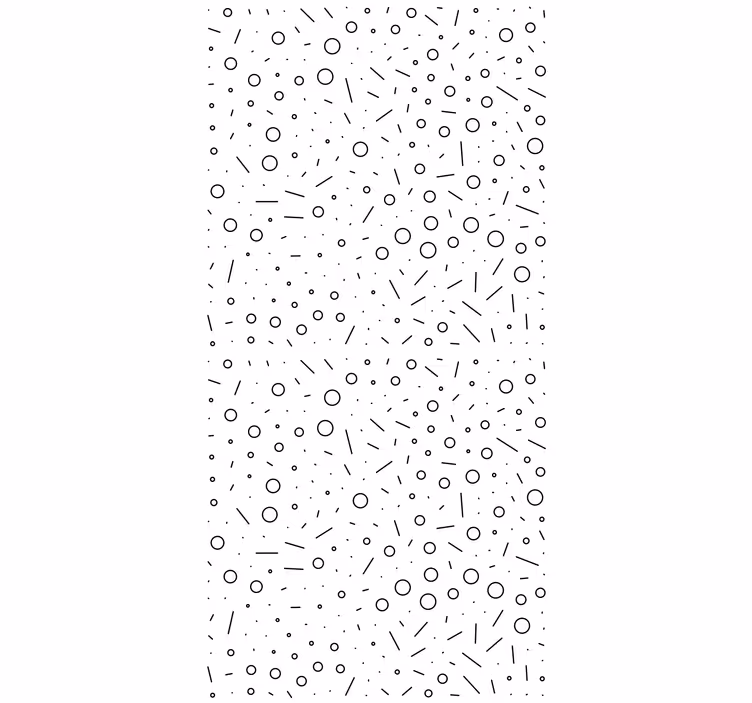 Master bedroom wallpaper shapes black and white pattern - TenStickers