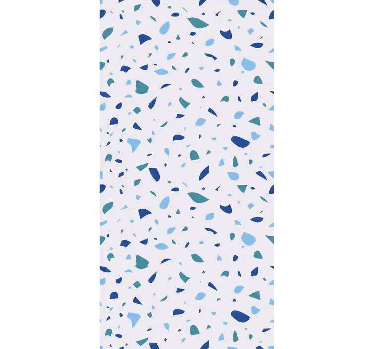 Master bedroom wallpaper in blue tones terrazzo - TenStickers