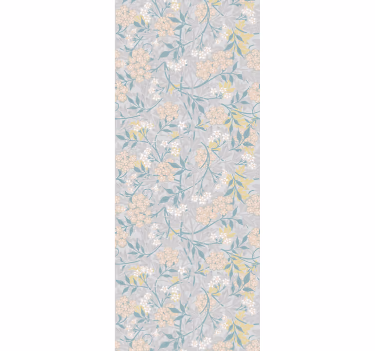 80's floral elegant pattern wallpaper in bedroom - TenStickers