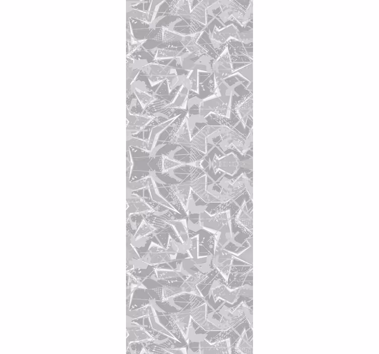 Gray 80's fine graphics wall paper in bedroom - TenStickers