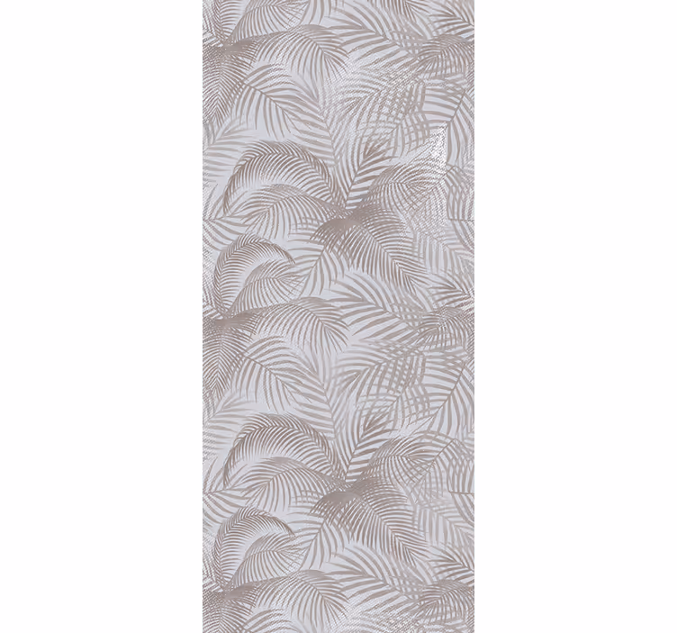 Gray 80's elegant botanical wallpaper in bedroom - TenStickers