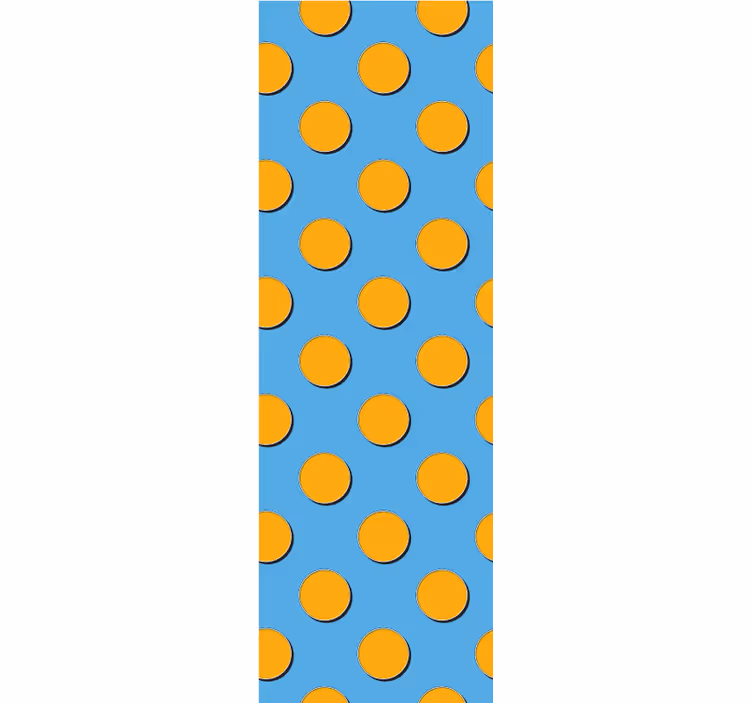 Retro dots pattern wall paper in bedroom - TenStickers