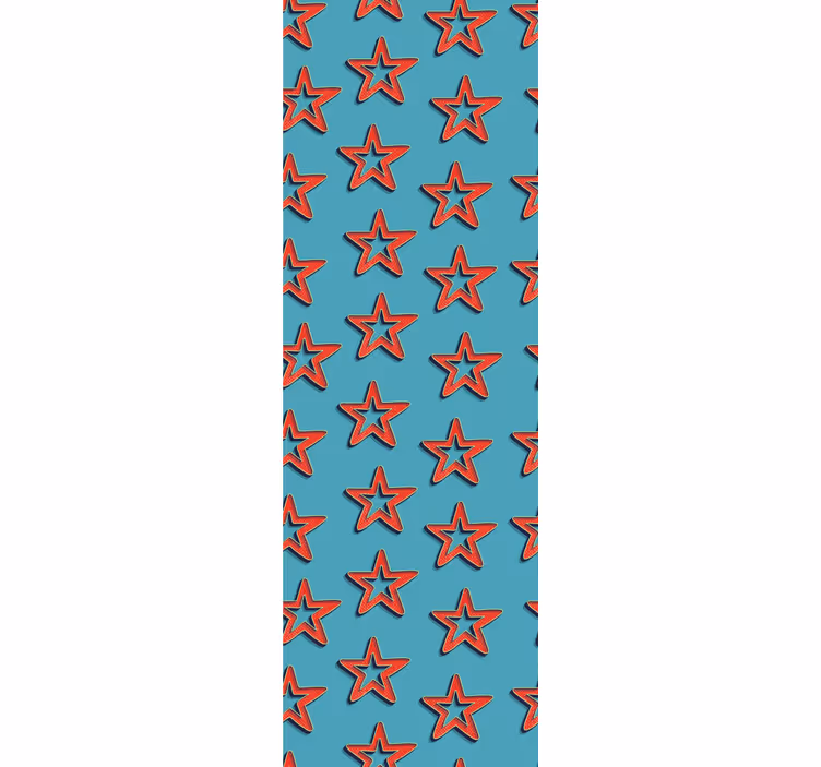 Retro stars pattern wall paper in bedroom - TenStickers