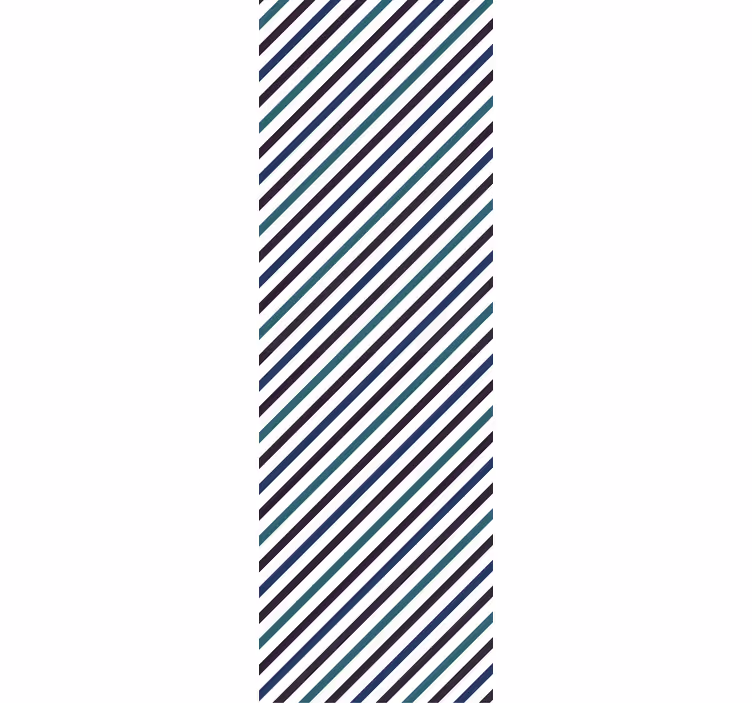 Wall paper in bedroom blue diagonal stripes - TenStickers