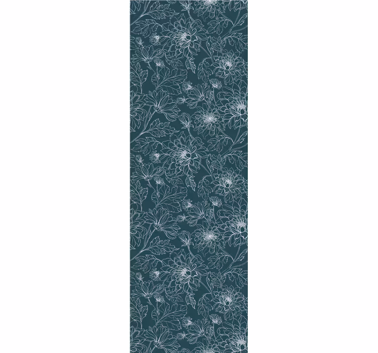 Wall paper in bedroom grandmillenial white flowers - TenStickers