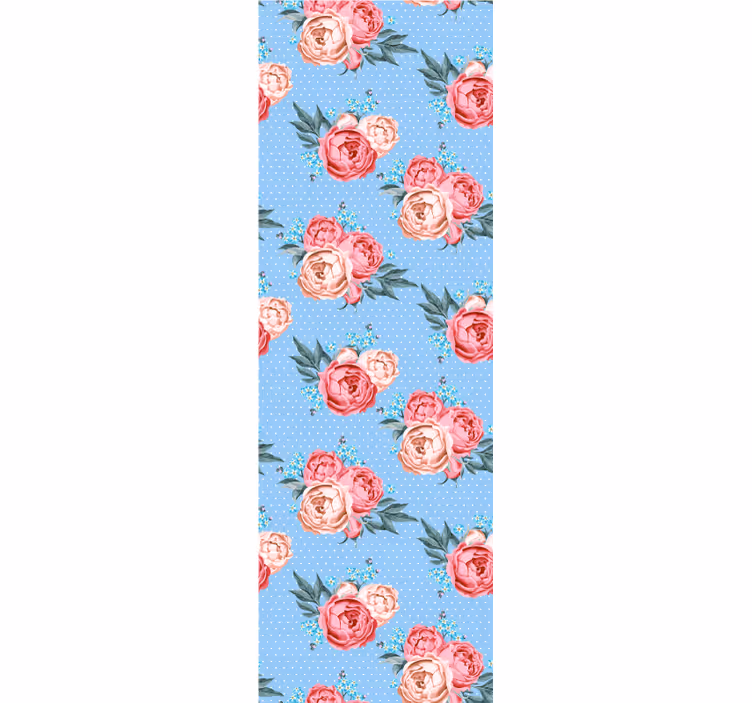 Shabby chic polka dot vector wall paper in bedroom - TenStickers