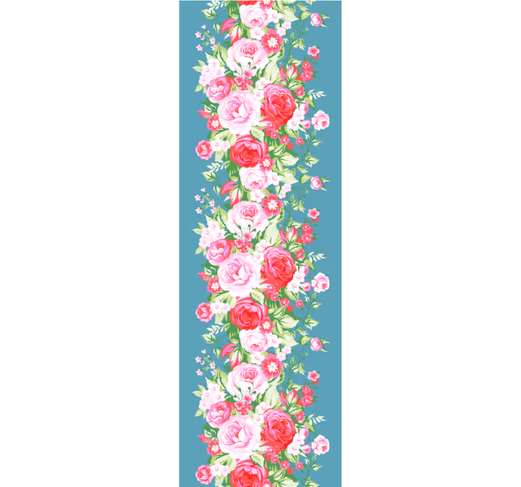 Wall paper in bedroom turquoise shabby chic design - TenStickers