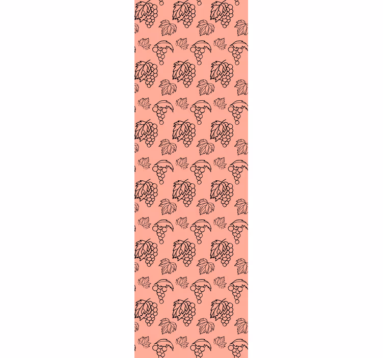 Wall paper in bedroom african style pink grapes design - TenStickers