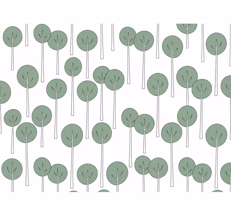 Flowers wallpaper minimalist tree design b0881mpqfk - TenStickers